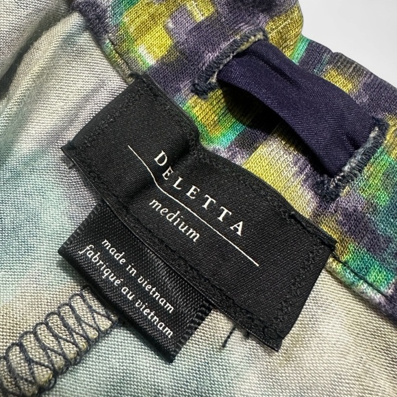 Anthropologie Deletta Tunic Top Women’s Medium Multicolor Floral Silk Straps - Picture 7 of 11